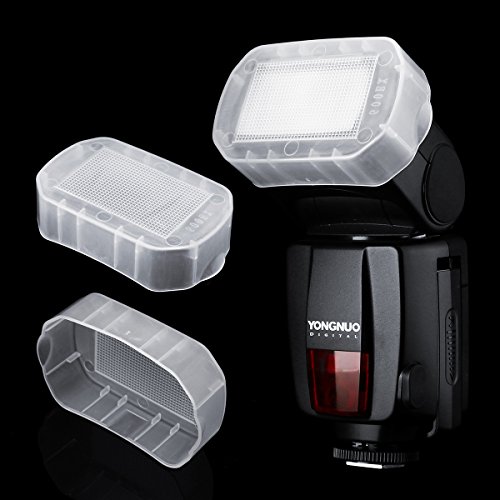 waka Bounce Dome Diffuser, [3 Pack] Camera Bounce Dome Flash Diffusers for Canon 430EX I/II/III, 580EX I/II, 600EX Speedlight + Microfiber Cleaning Cloth - Thumbnail 2