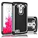 Tekcoo LG G3 Vigor Case, LG G3 Mini Case, (TM) [Tmajor Series] [Grey] Shock Absorbing Hybrid Rubber Plastic Impact Defender Slim Hard Case Cover Shell for LG G3 Vigor,G3 Mini LS885 D725