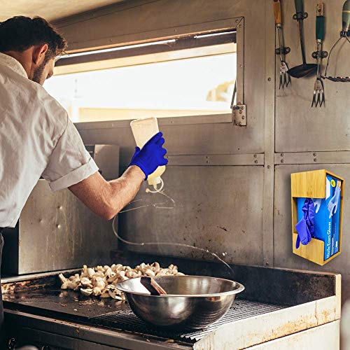 Eco-Friendly Bamboo Glove Holder and Dispenser, Wall Mounting, for Disposable Gloves, Food Service, Lab, Medical Office, Home. - Thumbnail 5