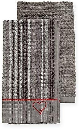 ED Ellen DeGeneres Kitchen Towels in Gray (Set of 2)
