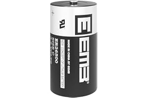 EEMB ER26500 3.6V 9000mAh C Size Lithium Battery High Capacity Li-SOCL₂ Non-Rechargeable Battery LS26500 SB-C01 TL-2200 for Automobile tire Pressure Monitor,Smart Card,Electricity Meter,Wireless Tools