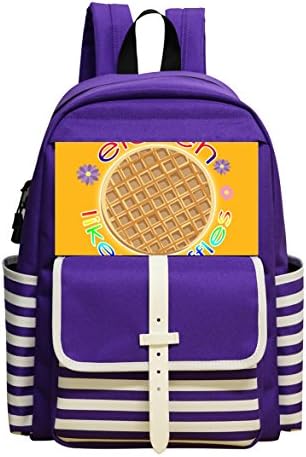 Eleven and Waffles School Backpack Laptop Student Bag Shoulder Daypack Handbag For Girls