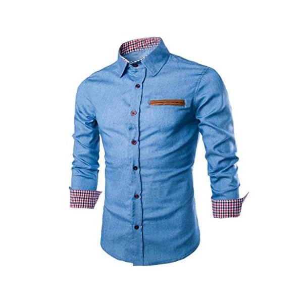 Vovotrade Luxury Mens Casual Stylish Slim Fit Long Sleeve Casual Formal Dress Shirts Tops