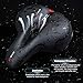 Bike Seat for Men and Women, Comfortable Bicycle Seat Replacement Soft Memory Foam with Dual Shock Absorbing Rubber Ball Universal Wide Bicycle Saddle, with Mounting Tools,Reflective Strap,Storage Bagthumb 4