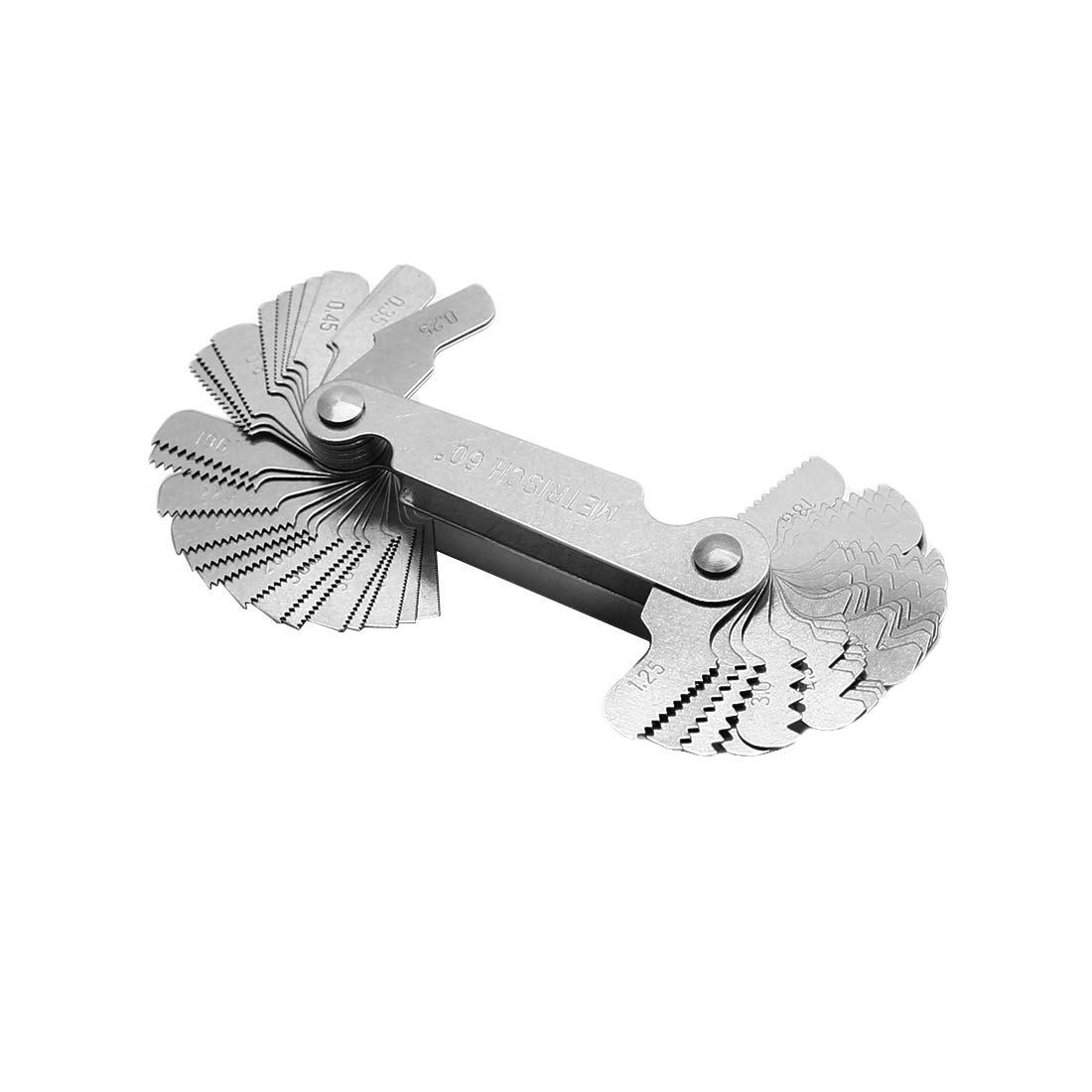 Stainless Steel Metric & Imperial Screw Thread Pitch Gauge Whitworth 55 Degree & Metrisch 60 Degree Thread Pitch Cutting Gauge Tool(52pcs Blade)