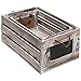 MyGift® Distressed White Wash Wood Rustic Nesting Boxes/Storage Crates w/Chalkboard Labels (Set of 2)
