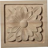 Ekena Millwork ROS05X05DGLW Large Dogwood Flower Rosette, 5 1/8-Inch x 5 1/8-Inch x 1-Inch, Lindenwood