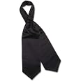 Cravatta ascot di cotone motivo cachemire nero e multicolore Cravatta ascot di cotone motivo cachemire nero e multicolore