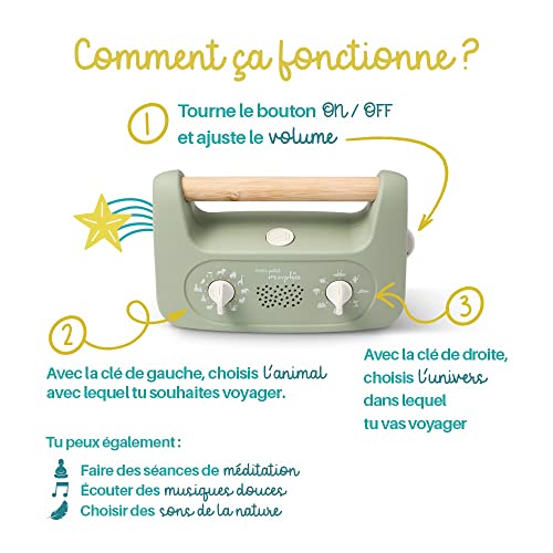 Morphée - My Little Morphée - Multilingual Version (English, French, Spanish, German) - Sleep and Calm Meditation Box for Kids Ages 3 and Up - No Waves and No Screens
