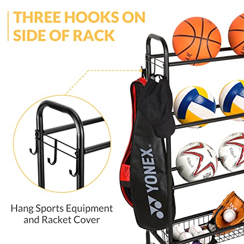 EXTCCT Basketball Rack, Outdoor Rolling Basketball Shooting Training Stand,Sports Equipment