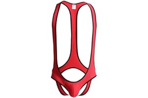 NEWBULL Men's Jockstrap Leotard Underwear Jumpsuits Wrestling Singlet Stretch Thong Bodysuit Comfy Touch Sexy One-Piece