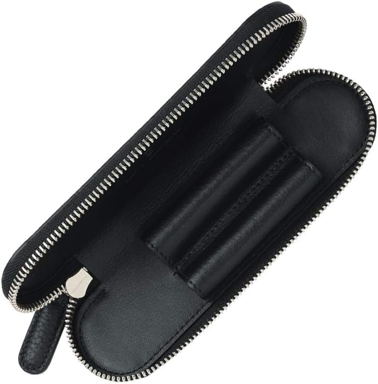 Graf von FABER-CASTELL 118740 Pencil Case for 2 Writing Instruments, Cashmere, Black, Pencil Case with Zip - Image 3