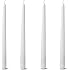 CANDLESEE 4 Pack White Taper Candles丨Taper Candles 10 Inch Dripless丨Unscented & Smokeless Candlesticks Bulk丨7-8 Hours Long Bu
