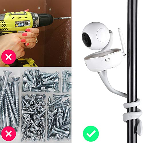 iTODOS [Upgraded Version] Baby Monitor Mount for Motorola Baby Monitor,Arlo  Baby Monitor and Most Monitors Cam