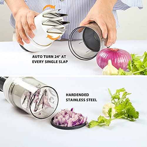 Yum Crispy Food Chopper,Easy to Clean and Cut Onions Chopper Hand Held