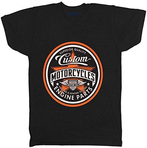 DesignTshirtsDirect Motorcycle Cafe Racer Inspired Motobike Vintage Retro Mens Hot Rod 3 T Shirt Black