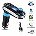 NorSway FM Transmitter Bluetooth Wireless Car Hands Free Car Kit Radio Adapter Support SD Card or USB Music Playing with Dual USB Car Charger for Iphone and Android Silver