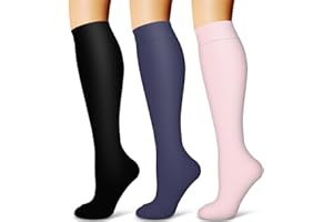 COOLOVER 3 Pack Compression Socks Women & Men-Best Medical,Nursing,Travel, Flight Socks-Running & Fitness Pregnancy