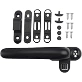 2 Pcs Window Handles,Universal Replacement Right/Left Hand Aluminum Alloy Window Handles for Double Glazing Switch Window Door Security,Black