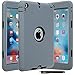 E LV Hybrid Armor Protection Defender Case Cover for iPad Mini / iPad Mini 2 / iPad Mini 3 with 1 Stylus and 1 Cleaning Cloth - [GREY/BLACK]