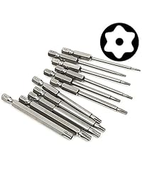 Yakamoz - Juego de destornilladores de cabeza Torx hexagonal de 1 4 pulgadas