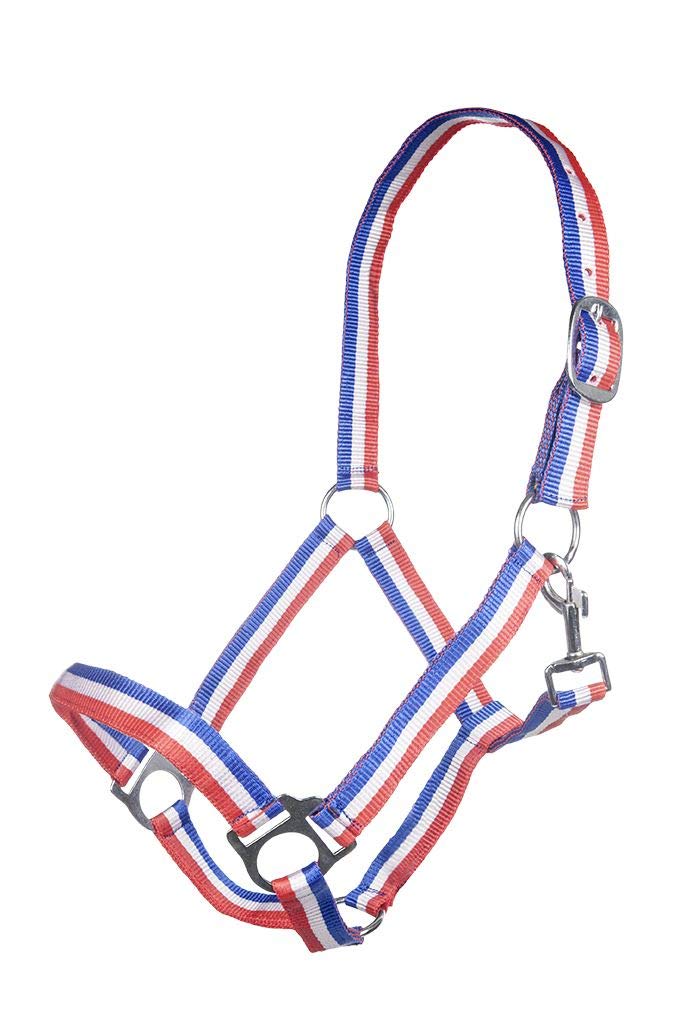 HKM Halter-10148 Halter 8330 Red/White/Blue Pony