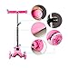 Hikole Kids 3 Wheels Scooter Mini Adjustable Kick Scooter for Toddler Baby Boy Girls Age 2 to 6 Years Old (Pink)