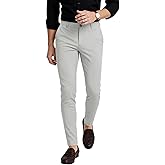 Mens Dress Pants Slim Fit Stretch Fashion Plaid Pant Skinny Leg