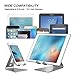 OMOTON Upgraded Aluminum Cell Phone Stand, C1 Durable Cellphone Dock with Protective Pads, Smart Stand Designed for iPhone 14 Plus, 14/13/12/11 Pro Max XR XS, iPad Mini, Android Phones, Grey