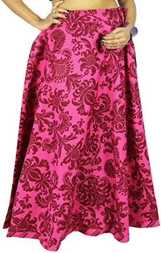 Floral Print Cotton Clothing Women Beach Wear Skirt Hippie Boho Lace