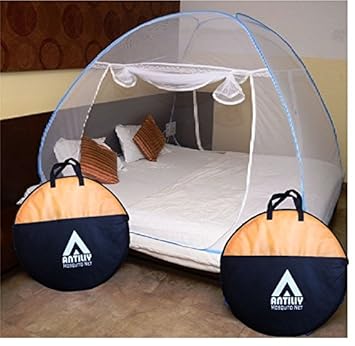 Antiliy Blue Double Bed Mosquito Net