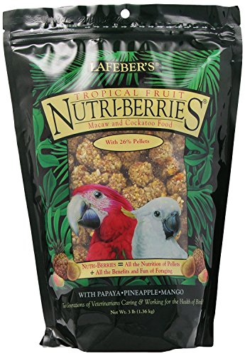 Lafeber Company Tropical Fruit Nutri-Berries for Macaws, 3-Pound