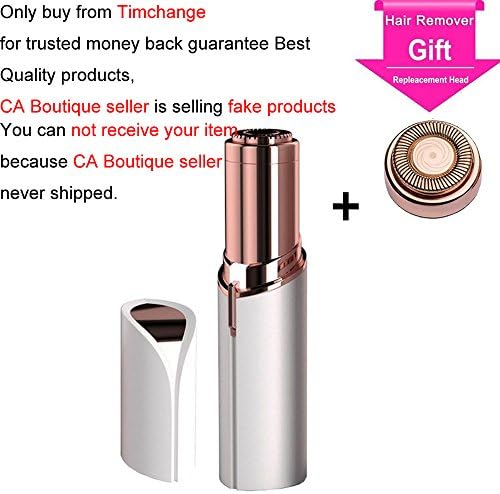 Women's Flawless Painless Hair Remover, Perfect For Facial Hair Removal-Mini Shaver with 1 Replacement Head in Light Electric Cordless Razor Bikini on Upper Lip Chin Cheek (Battery - Not Included)