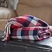 Lavish Home Throw Blanket, Cashmere-Like, Red/Blue/White