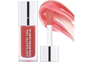 Eliversion Hydrating Lip Glow Oil, Moisturizing Lip Oil Gloss, Transparent Tinted Lip Balm, Transparent Toot Lip Oil, Plumping Lip Gloss, Long Lasting Nourishing Non-sticky (Rosewood)