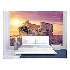 Evening Stadium Arena Soccer Field Championship Win. Confetti and Tinsel Yellow Toning - Removable Wall Mural | Self-Adhesive Large Wallpaper - 66x96 inches