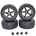 4 Pieces 2.2 inches Tires & Wheel Rims 12mm Hex Foam Inserted For RC Off Road Rally Monster Tyre