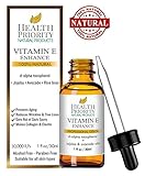 100% Natural & Organic Vitamin E Oil For Your Face & Skin, Unscented - 15000 IU - Heals Stretch Marks & Surgical Scars. Essential Drops Are Lighter Than Cream or Gel. Raw Vit E Extract From Sunflower.