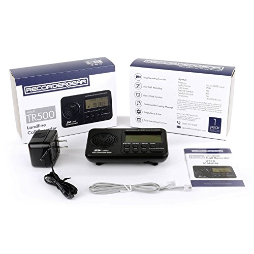 TR500 Landline Digital Voice Recorders Phone Call Recorder, Automatic