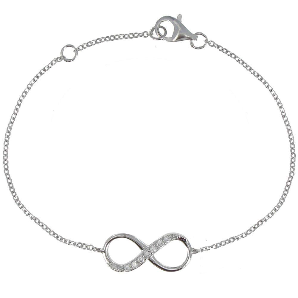 LES POULETTES BIJOUX - Silver 925 Bracelet Infinity and Rhinestones