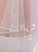 emondora 2-Tier Wedding Veil White Beaded Bridal Veil Short Wedding Veil With Rhinestones Bachelorette Veil For Bride