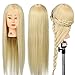 Neverland Beauty 26 Inch 30% Real Hair Hairdressing Cosmetology Training Head Blonde Mannequin Head Hairdresser Training Head w/Clamp For College and Professional Use #613
