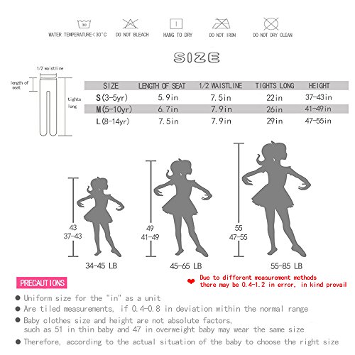 image for DIPUG Ballet Tights for Girls Transition Convertible Dance Tights for 