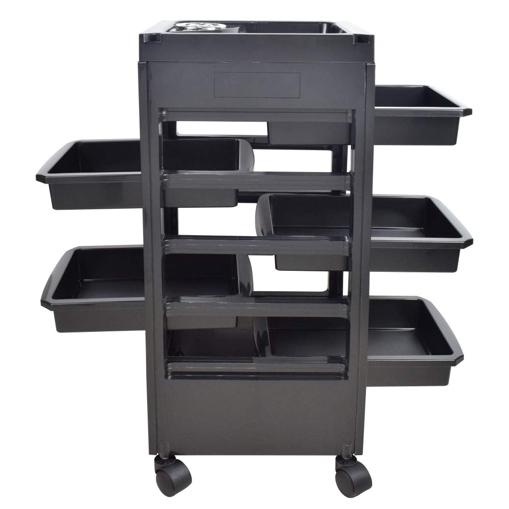 Salon SPA Beauty Hairdressing Rolling Trolley Cart with 5 Drawers Storage Cart: Beauty