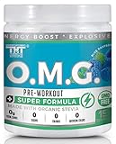 OMG Preworkout with Organic Caffeine and Creatine for Men and Women | Electrolytes and Stevia | Boost Energy, Stamina, Mental Clarity and Focus