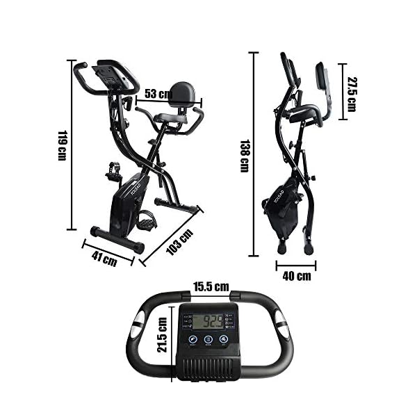 TOLEAD-Exercise-Folding-Bike-2-in-1-Magnetic-Upright-Recumbent-F-bike-with-Arm-Resistance-Bands-Heart-Monitor-and-Adjustable-Seat-Perfect-for-Home-WorkoutIndoor-Gym-BlackImproved-Version TOLEAD Magnetic Resistance Exercise Bike Upright Foldable Bikes with LCD Monitor Adjustable Seat Heart Rate Monitors…