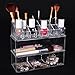 SONGMICS 3 in 1 Vanity Organizer Clear Makeup Brushes Storage Holder UJMU05T