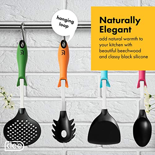Klee 6-Piece Colorful Nylon Kitchen Utensil Set with Stand