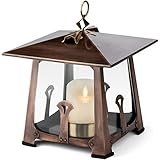 H Potter Craftsman Candle Lantern Decorative Table Top Indoor Outdoor Patio Candle Holder Small
