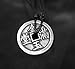 exoticdream Chinese Lucky Coin Charm Pewter Pendant + Rope Necklace Adjustable - Dragon Phoenix